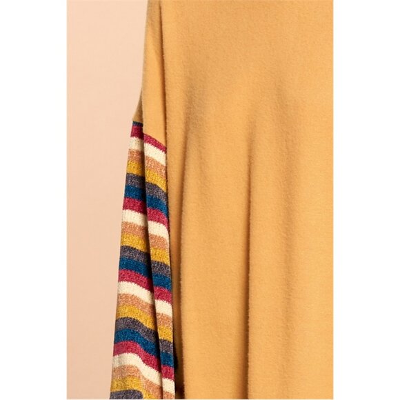 Boho Bell Sleeve Sweater Mustard Yellow - Picture 3 of 7